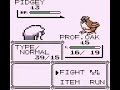 Battling Prof. Oak in Pokémon Blue