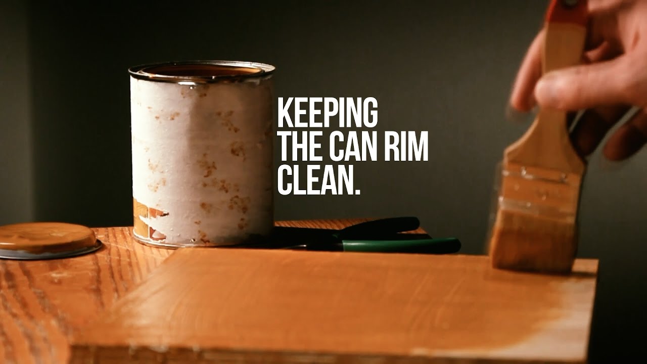 Woodworking trick - keep the can rim clean - YouTube