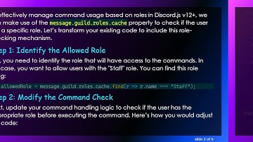 Ensuring Command Restrictions for Roles in discord.js v12+