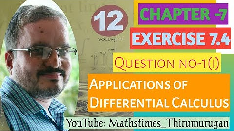 Class 12|EX-7.4|Q.no-1(i)|Maclaurin series| Applications of Differential Calculus