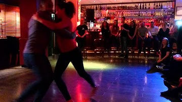 Carlos & Fernanda Da Silva, Samba de gafieira demo, Stockholm 2016-04-01