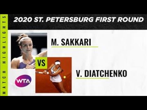 Maria Sakkari vs. Vitalia Diatchenko | 2020 St. Petersburg First Round | WTA Highlights