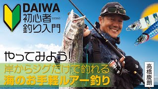 【DAIWA 初心者釣り入門】高橋 慶朗のやってみよう！岸からジグだけで釣れる海のお手軽ルアー釣り