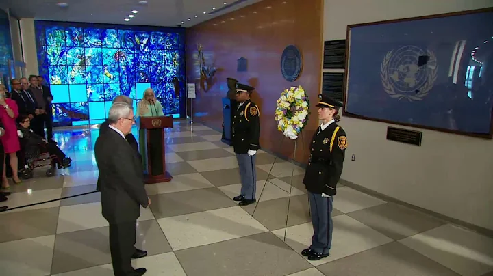 Wreath-laying ceremony marking the 15th anniversary of the bombing of the UN HQ in Baghdad