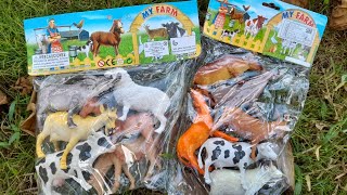 Looking for toy animals and dinosaurs, cows, ducks, geese, chickens, horses, lions, goats, buffalo