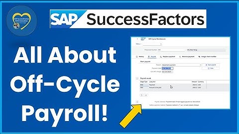 How to Use the Off-Cycle Workbench in Employee Central Payroll