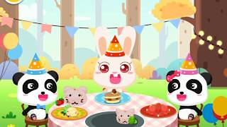 เกมแพนด้า : จัดงานปาร์ตี้ในป่า | Baby panda forest feast screenshot 2