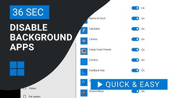 Disable Unwanted Background Apps In Windows 10
