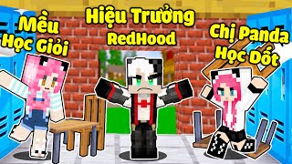 REDHOOD THỬ THÁCH LÀM HIỆU TRƯỞNG NÂNG CẤP TRƯỜNG HỌC TRONG MINECRAFT*MỀU XÂY DỰNG LỚP HỌC YOUTUBER