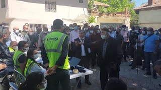 GÜZELPINAR'DA TAS OCAGI PROTESTOSU GÜZELPINAR'DA TAS OCAGI PROTESTOSU