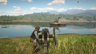 RDR2 - Can a Cannon sink a Large Ship? screenshot 5