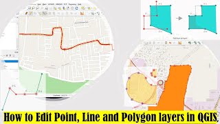 QGIS Tutorials 19: How to Edit Point, Line and Polygon layers in QGIS | Digitizing | QGIS Beginners