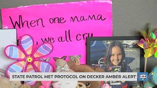 WSP met protocol on Decker AMBER alert