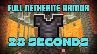 28 Seconds FULL NETHERITE Speedrun (pogloot SSG)