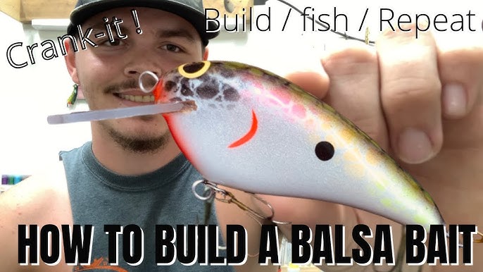 HANDMADE BALSA WOOD SQUAREBILL CRANKBAITS - PH CUSTOM LURES WITH