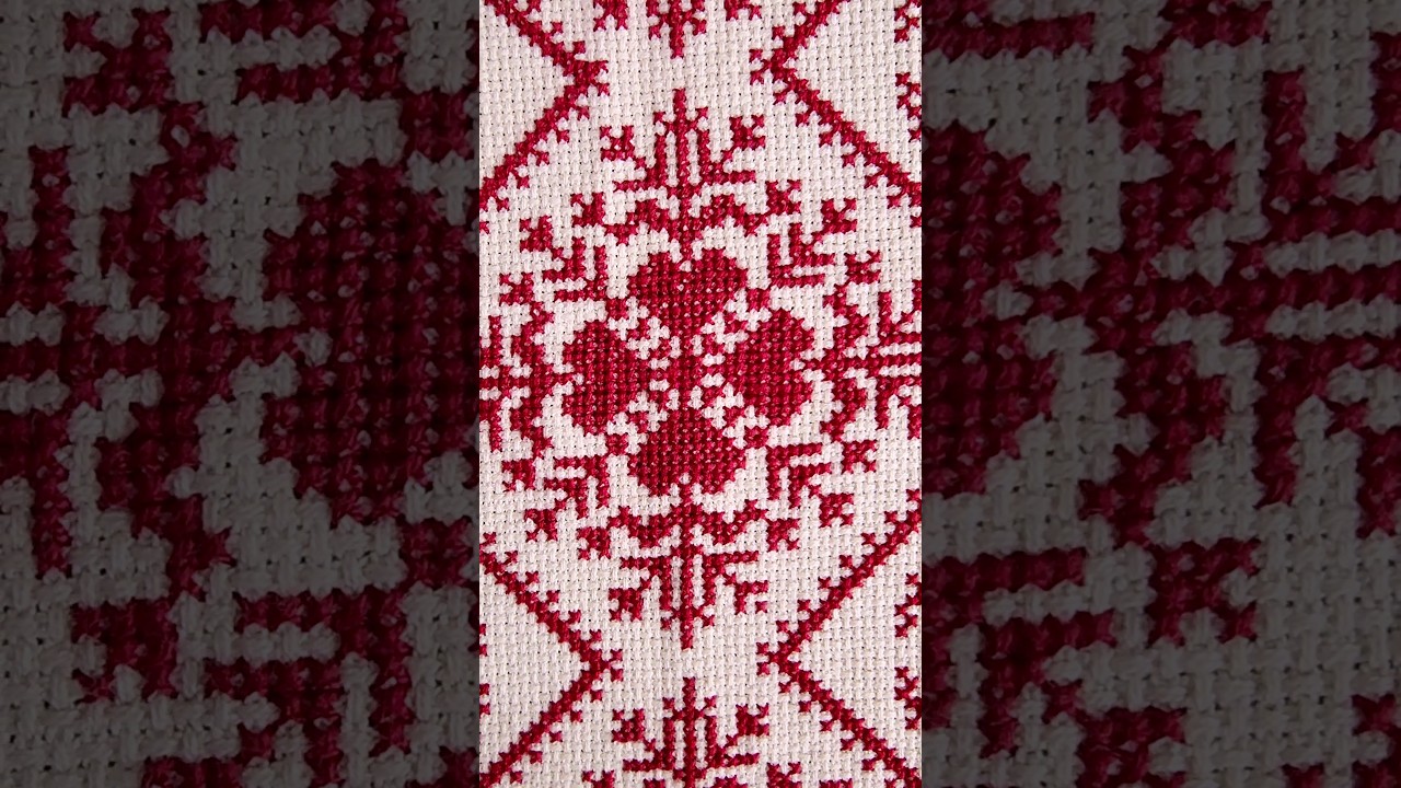 Take a look at this geometric art #crossstitch #shorts #viral #trending