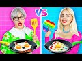 ME VS GRANDMA COOKING CHALLENGE | Secret Cooking Hacks and Tips for Kitchen by RATATA CHALLENGE