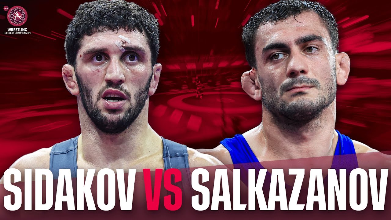 Zaurbek SIDAKOV (UWW) outlasts Tajmuraz SALKAZANOV (SVK) in 2025 European Championships showdown