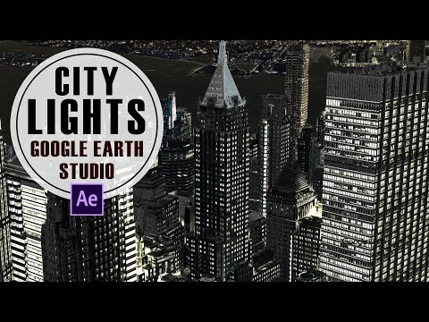 Google Earth Studio: How to add city lights (night) w/ After Effects 🌎+💡 (no plugins)