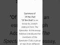 Of the Club Summary