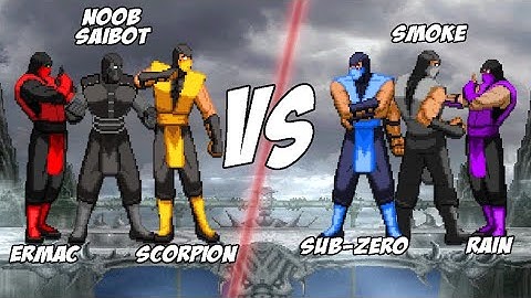 Scorpion, Noob Saibot & Ermac vs. Sub-Zero, Smoke & Rain