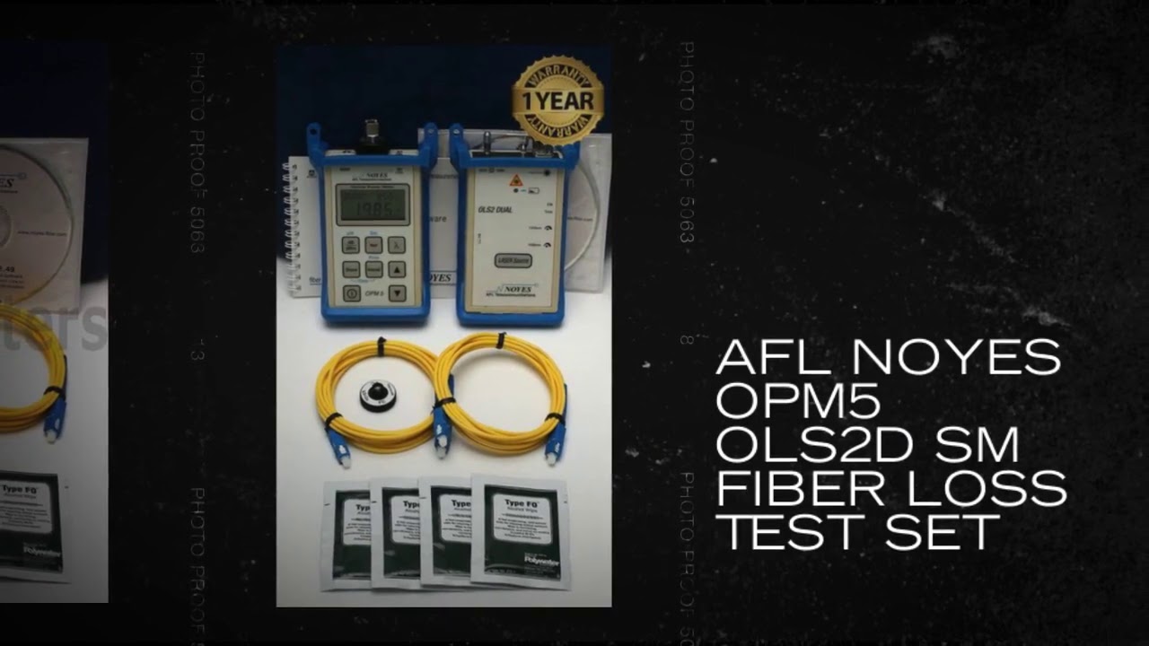 AFL Noyes OPM5 OLS2D SM Fiber Loss Test Set YouTube