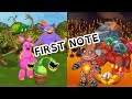 The First Note Of EVERY Natural And Fire Monster On All Islands My Singing Monsters 