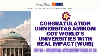 Congratulation Universitas AMIKOM Got World’s Universities with Real Impact [WURI]
