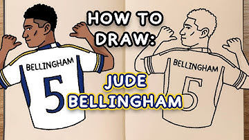 How to draw and colour! JUDE BELLINGHAM (step by step drawing tutorial)