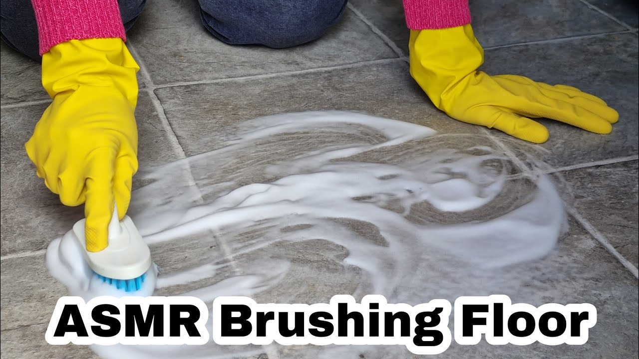ASMR Cleaning the kitchen floor scrubbing, wiping, spraying sounds No Talking YouTube