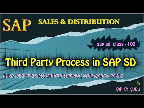 SAP SD CLASS 47.4 /  CONFIGURATION OF THIRDPARTY PROCESS WITHOUT SHIPPING NOTIFICATION  PART -3