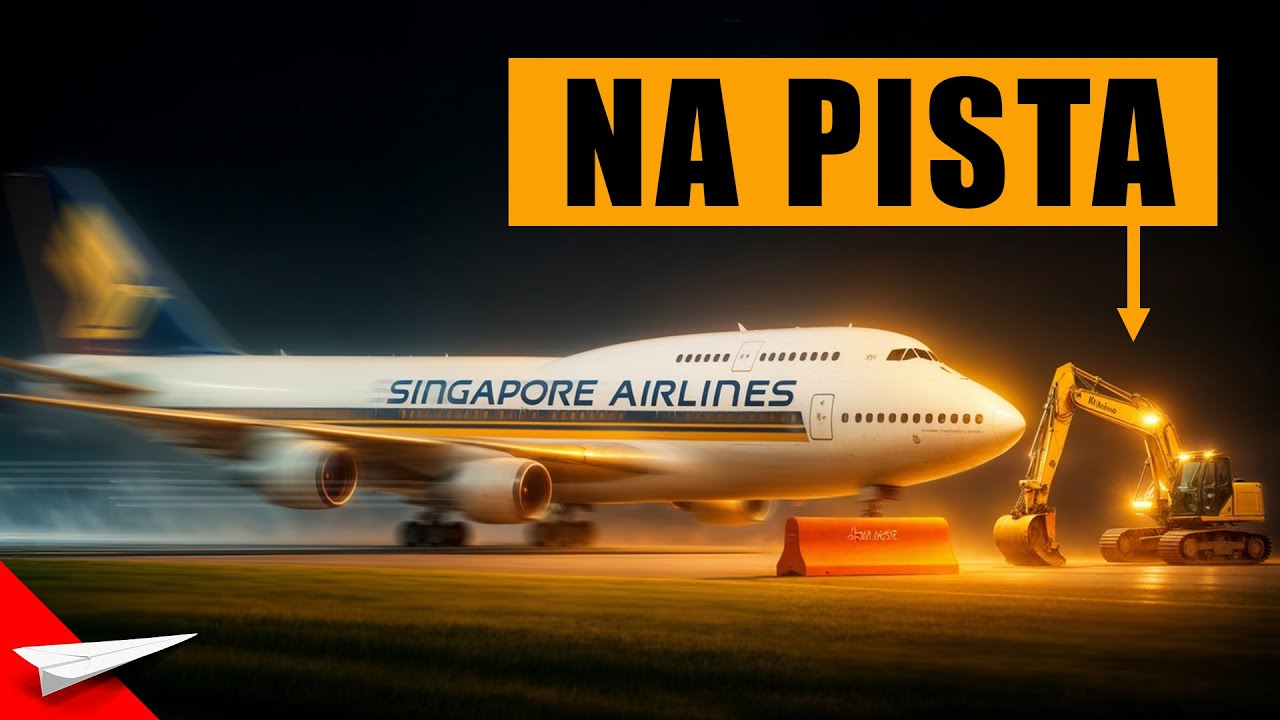 COLIDIU Segundos Antes da Decolagem - Singapore Airlines 006