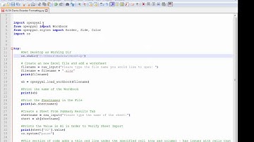 Python Openpyxl Cell Formatting. XLSX Boarders