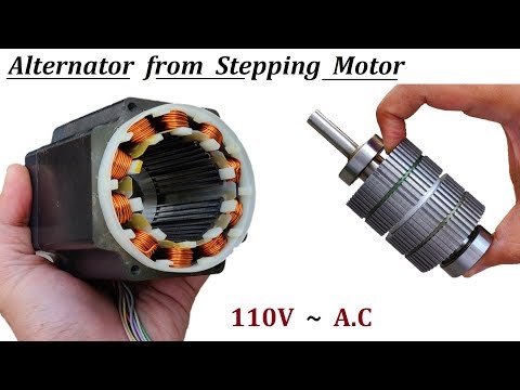 Make 110V 500W Alternator from Stepper Motor