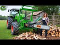 Fastest Biggest Firewood Processing Machine | Dangerous Big Chainsaw Cutting Tree machines #40