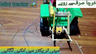 How to make mini tractor handralak instilled
