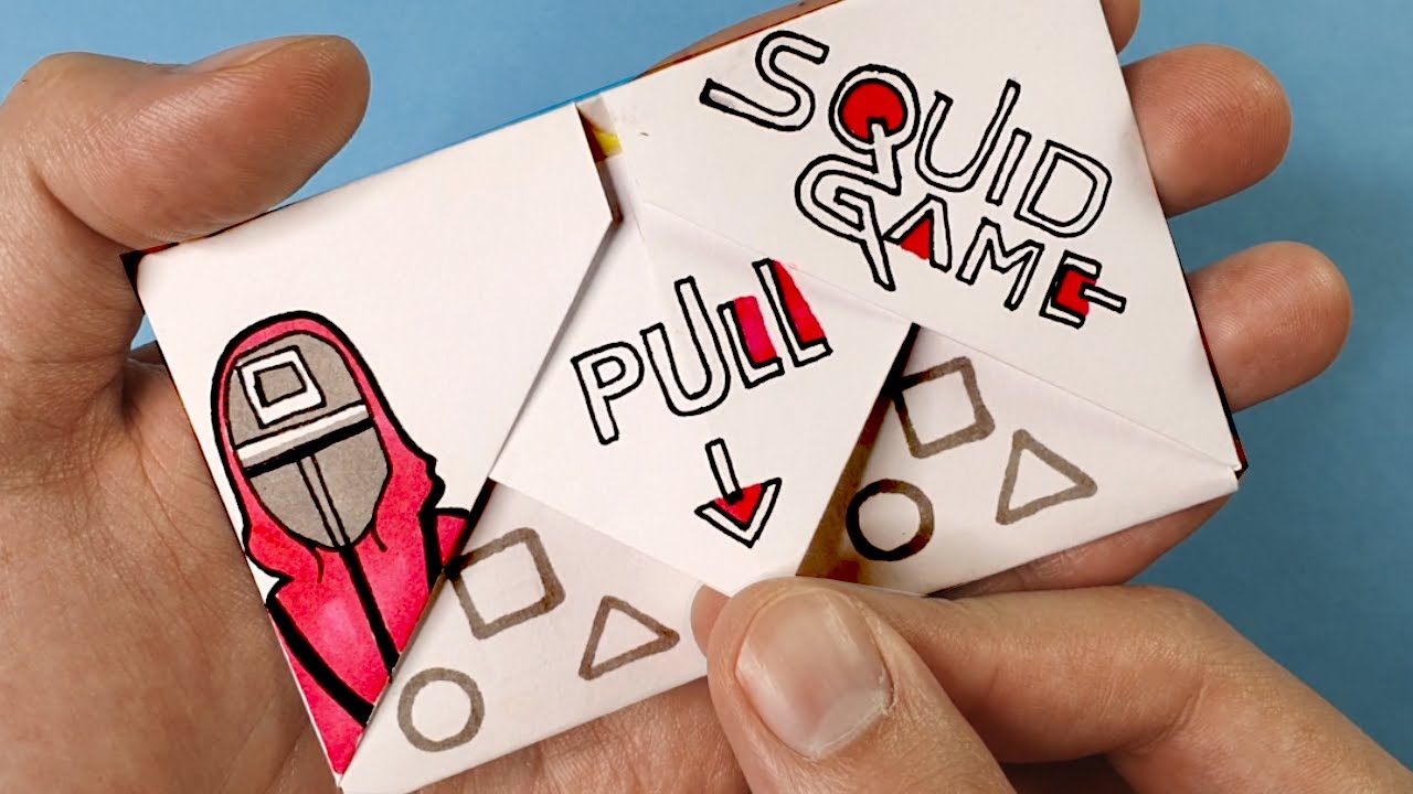 TUTORIAL SQUID GAME ORIGAMI SURPRISE LETTER + ENDLESS PAPER CARD