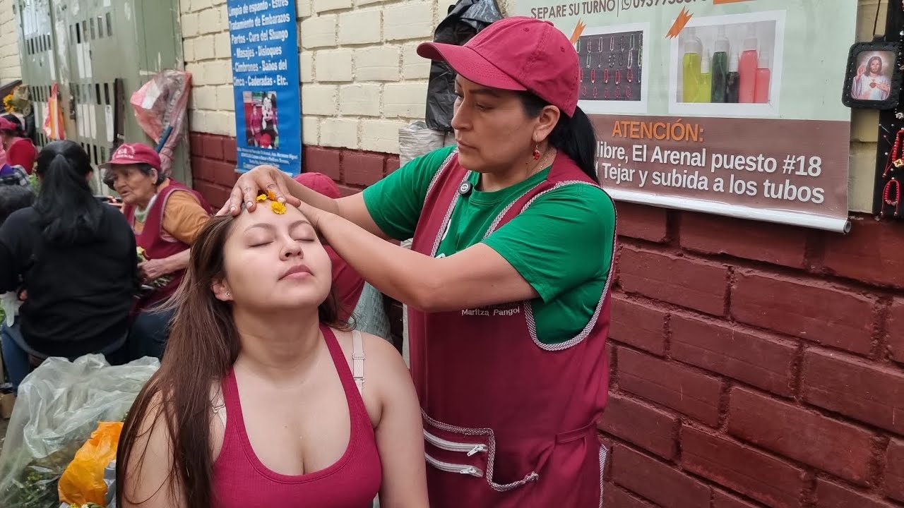 ASMR, Spiritual and energetic cleansing at the market with Maritza Pangol and Naty