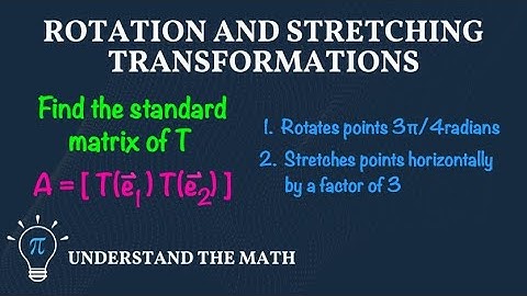 How to Find the Standard Matrix for Rotation and Stretching | Step-By-Step Example