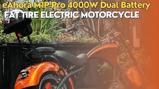 eAhora M1P Pro 4000W Dual Battery Full Suspension Fat Tire Electric Motorcycle