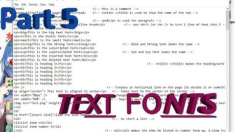 Text formatting | HTML part 5