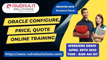 Oracle CPQ (Configure, Price, Quote) Online Training