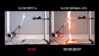 Which one will WIN? 🔥BURNING Plastic sheets. PETuv vs PMMA HI75 | UL94 HB Fire Test