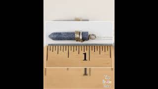 Sterling Lapis Lazuli Faceted Point, Silver Wrap, 18 Chain, 2.5G With Stone