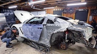 Fixing the "New" Door and Prepping the Wide Body Kit for Paint On my Budget Totalled Salvaged GTR