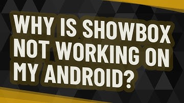Why is ShowBox not working on my Android?