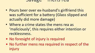 s.47 Assault Occasioning Actual bodily harm