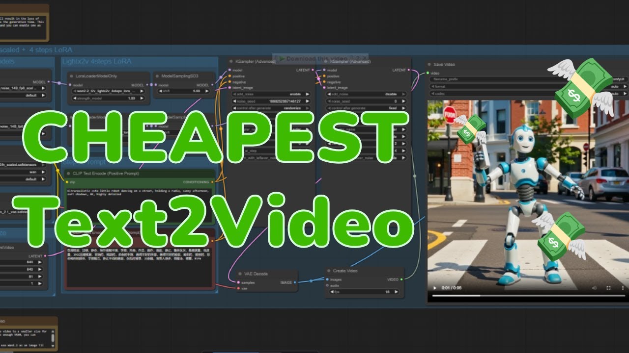 Cheapest Text-to-Video AI Setup! Wan 2.2 + ComfyUI on RunPod (Complete Guide 2025)