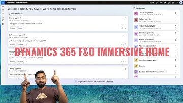 New Home Screen in D365 F&O: Immersive Home
