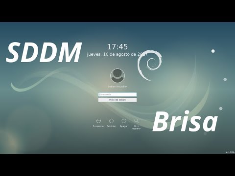 Debian 9 Stretch - Personalizar SDDM de KDE Plasma - Tema Brisa